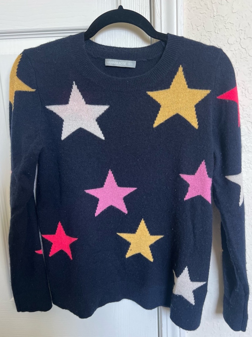 Hannah Rose 100% Cashmere Stars sweater | Size XS